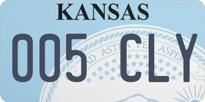 KS license plate 005CLY