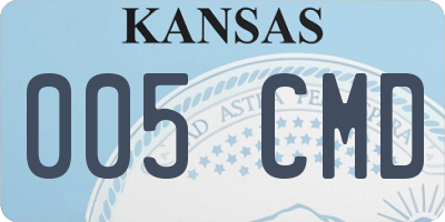 KS license plate 005CMD