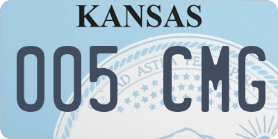 KS license plate 005CMG