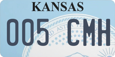 KS license plate 005CMH