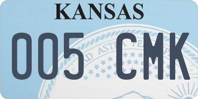 KS license plate 005CMK