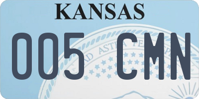 KS license plate 005CMN