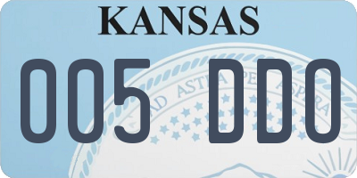 KS license plate 005DDO