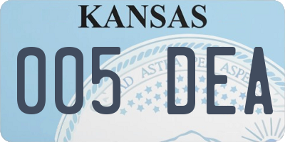 KS license plate 005DEA