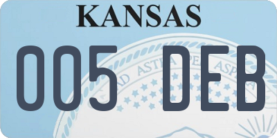 KS license plate 005DEB