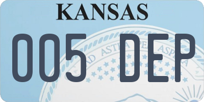 KS license plate 005DEP