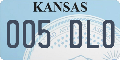 KS license plate 005DLO