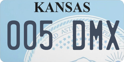 KS license plate 005DMX
