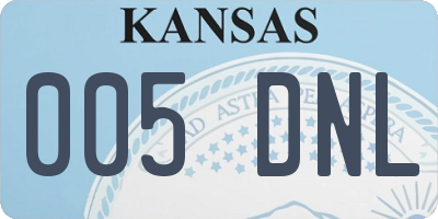 KS license plate 005DNL