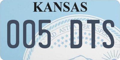 KS license plate 005DTS