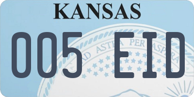 KS license plate 005EID