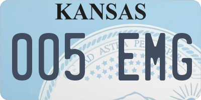 KS license plate 005EMG