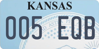 KS license plate 005EQB