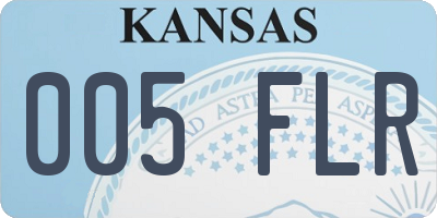 KS license plate 005FLR