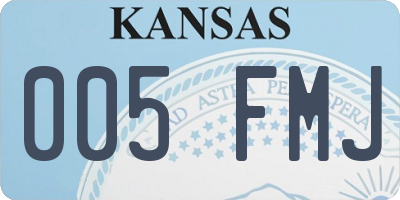 KS license plate 005FMJ