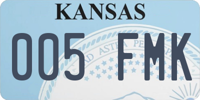 KS license plate 005FMK