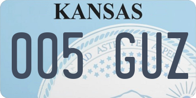 KS license plate 005GUZ
