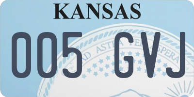 KS license plate 005GVJ