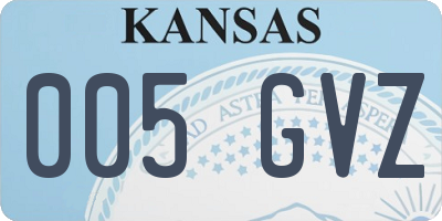KS license plate 005GVZ
