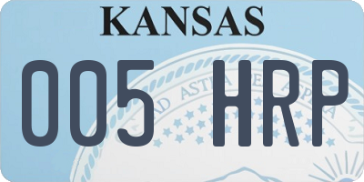 KS license plate 005HRP