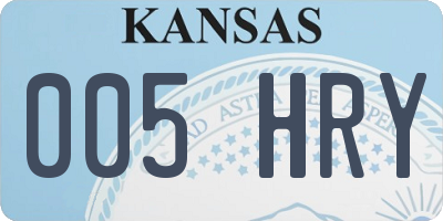 KS license plate 005HRY