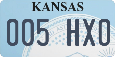 KS license plate 005HXO