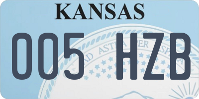 KS license plate 005HZB