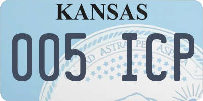 KS license plate 005ICP