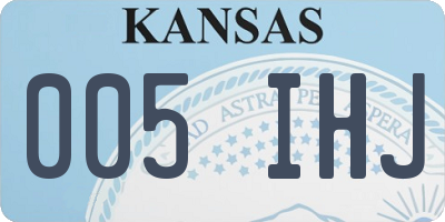 KS license plate 005IHJ