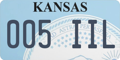 KS license plate 005IIL
