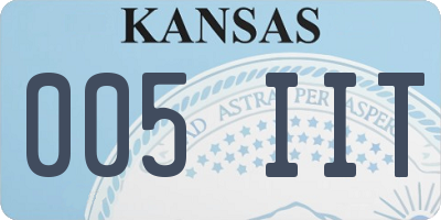 KS license plate 005IIT