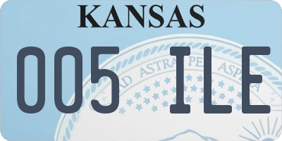 KS license plate 005ILE