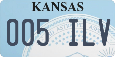 KS license plate 005ILV