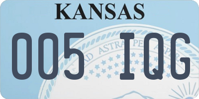 KS license plate 005IQG