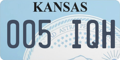 KS license plate 005IQH