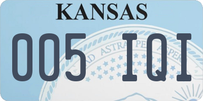 KS license plate 005IQI