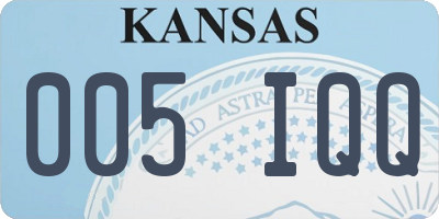KS license plate 005IQQ