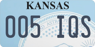 KS license plate 005IQS