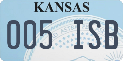 KS license plate 005ISB
