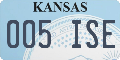 KS license plate 005ISE