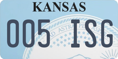 KS license plate 005ISG