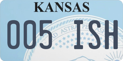 KS license plate 005ISH