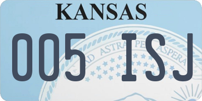 KS license plate 005ISJ