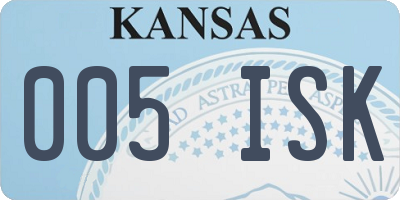 KS license plate 005ISK