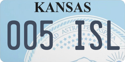 KS license plate 005ISL