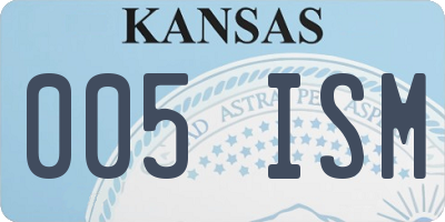 KS license plate 005ISM