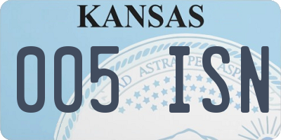 KS license plate 005ISN