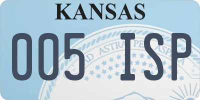 KS license plate 005ISP