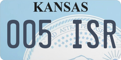 KS license plate 005ISR