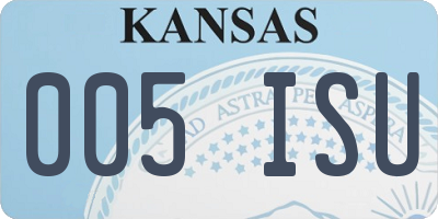 KS license plate 005ISU